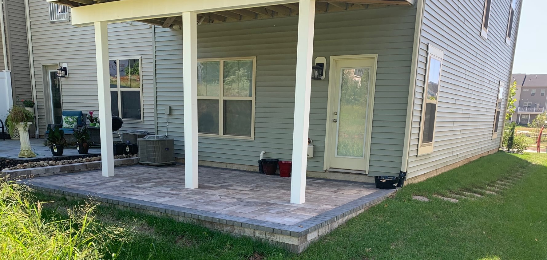 Under Deck Townhouse Paver Patio in Glen Burnie, Maryland - Three