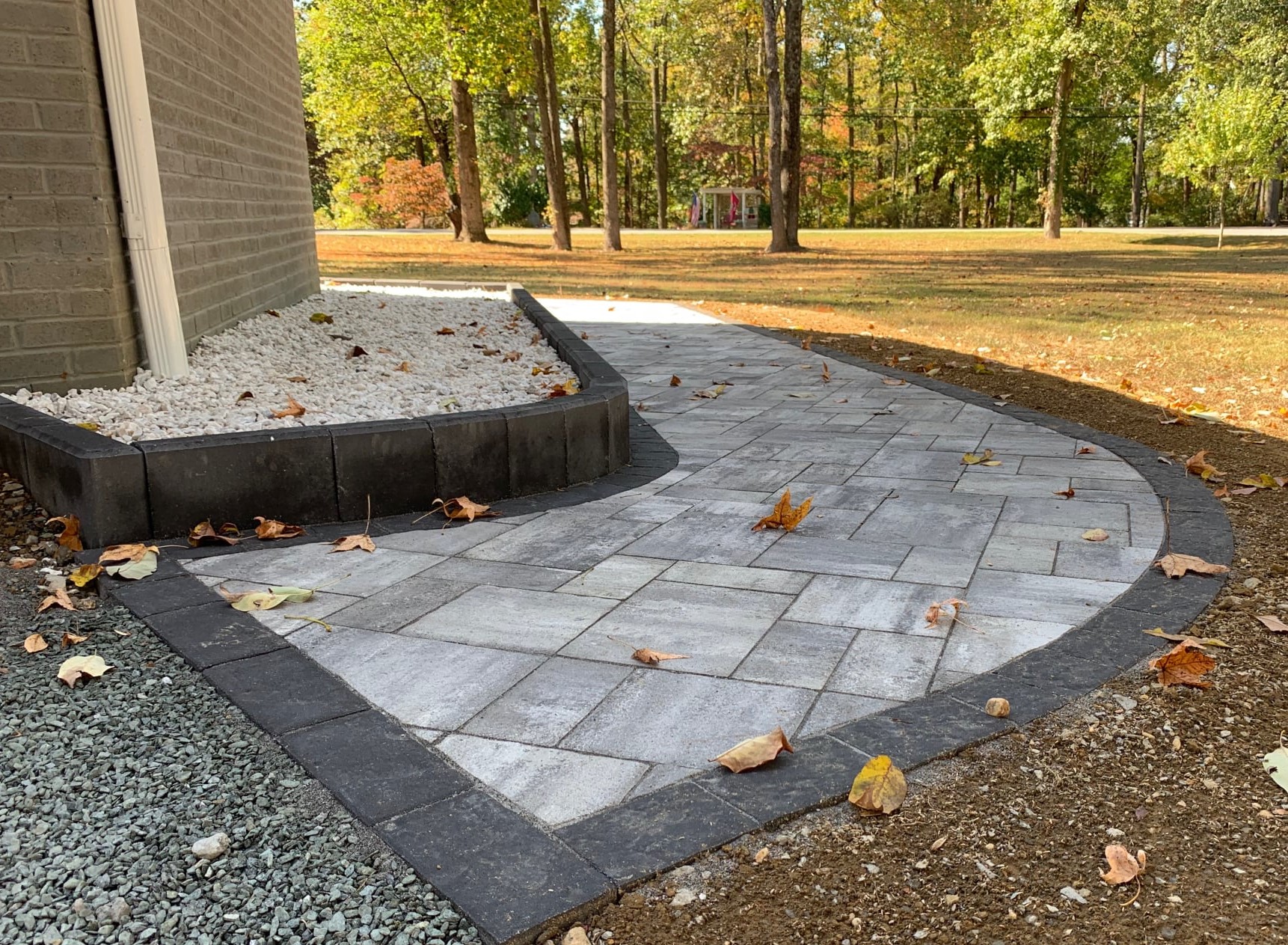 Paver walkway & front landing in Annapolis, Maryland - Three Little