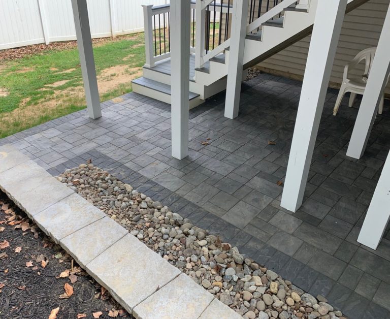 Crofton Maryland Back Yard Paver Patio & Walkway - Three Little Birds ...