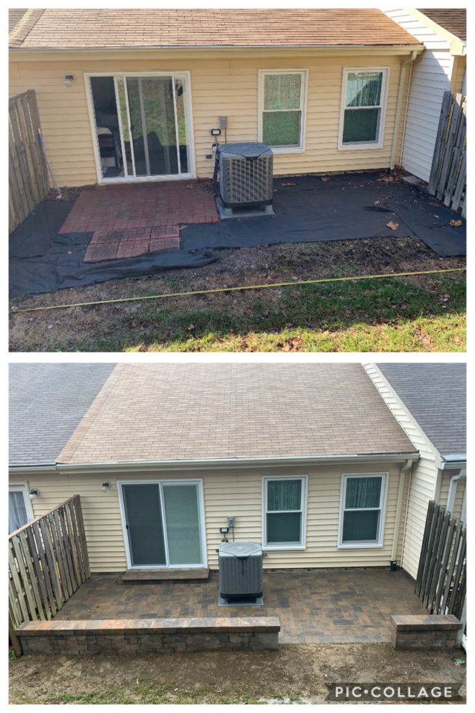 Annapolis Paver Patio before and after