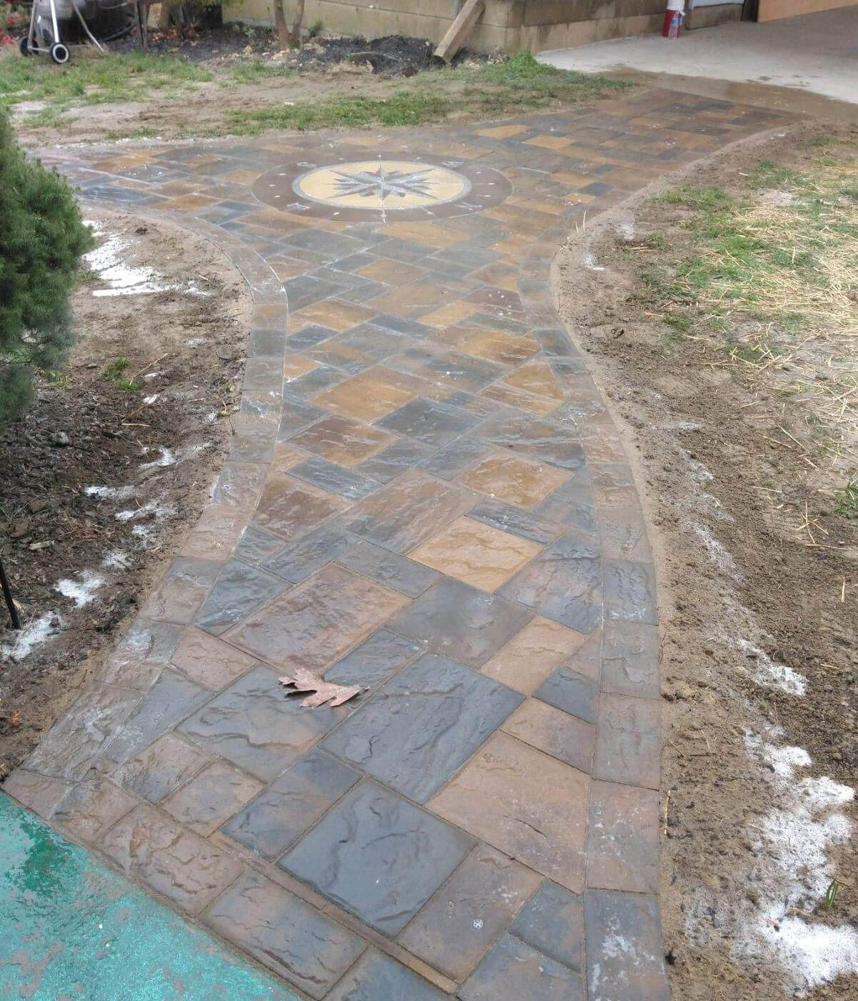 Edgewater Paver Sidewalk Installation - Three Little Birds Hardscaping ...