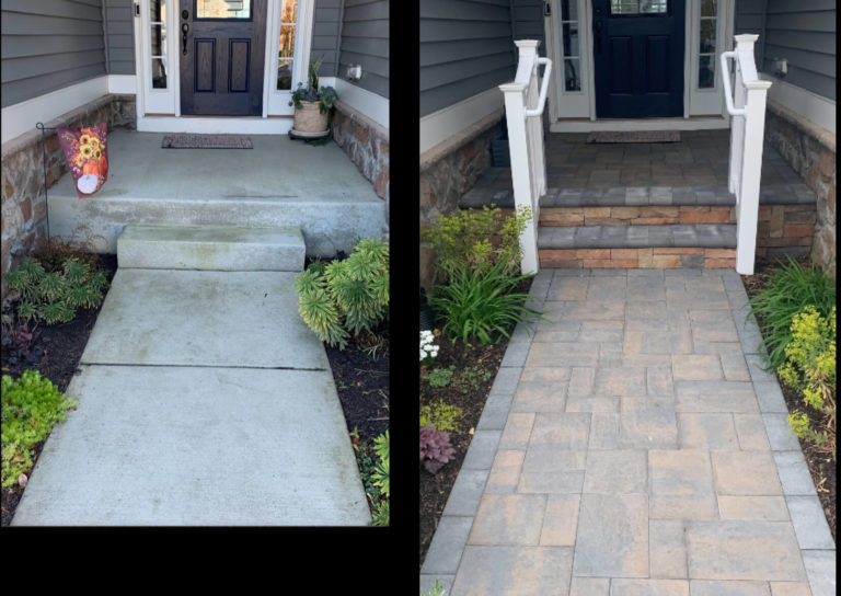 Paver Porch Overlay & Walkway Replacement in Odenton, Maryland Three