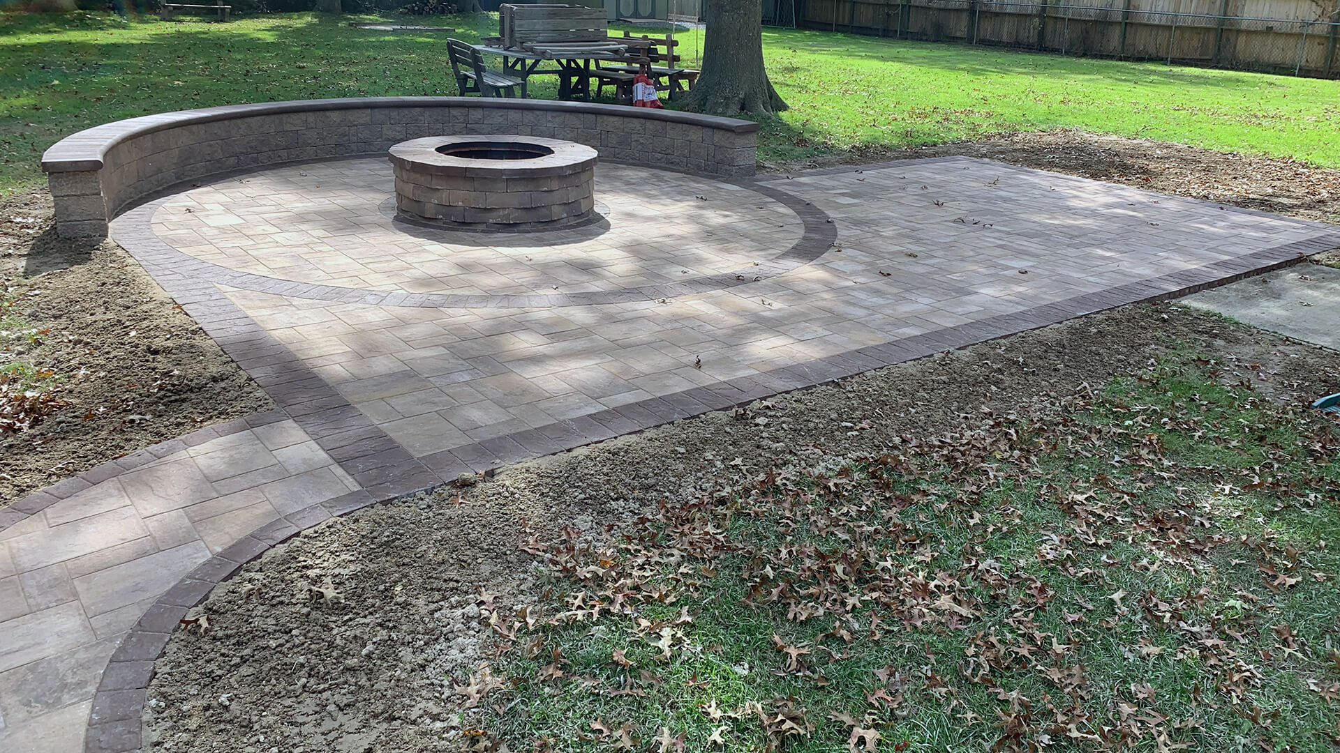 Chester Paver Patio and Fire Pit - Three Little Birds Outdoor Living