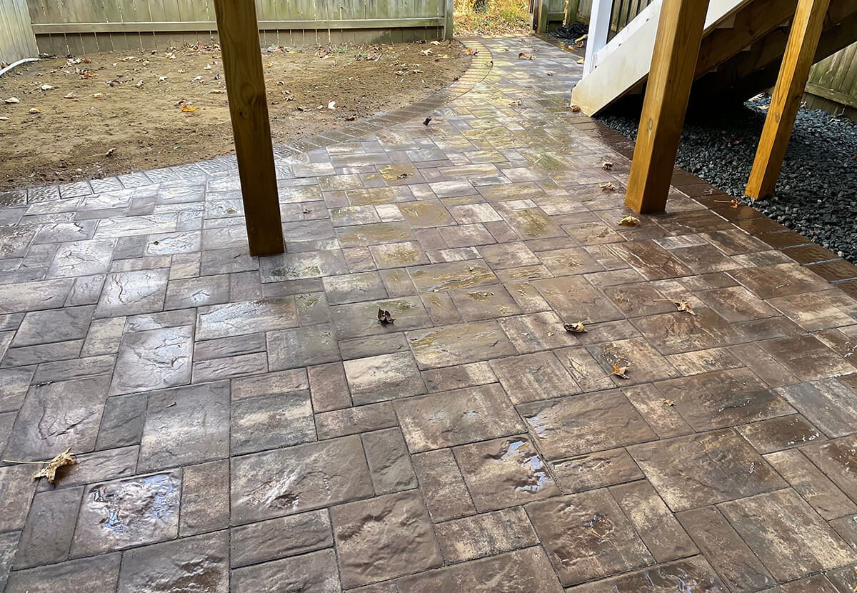 Under Deck Paver Patio in Crofton MD Three Little Birds Hardscaping