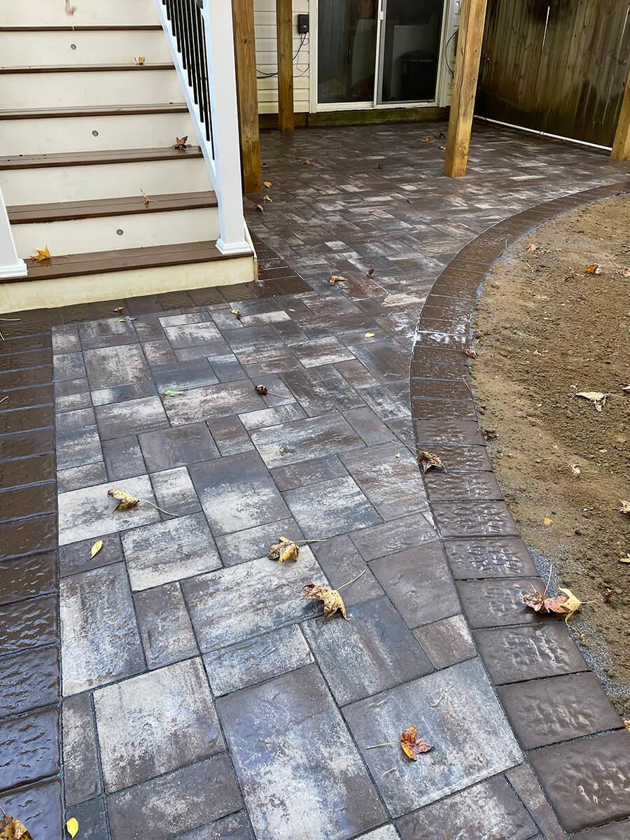 Under Deck Paver Patio in Crofton MD Three Little Birds Hardscaping & Lawn Care
