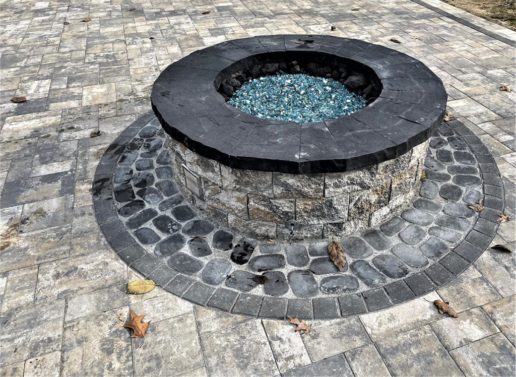 Backyard Paver Patio and Fire Pit in Arnold, MD