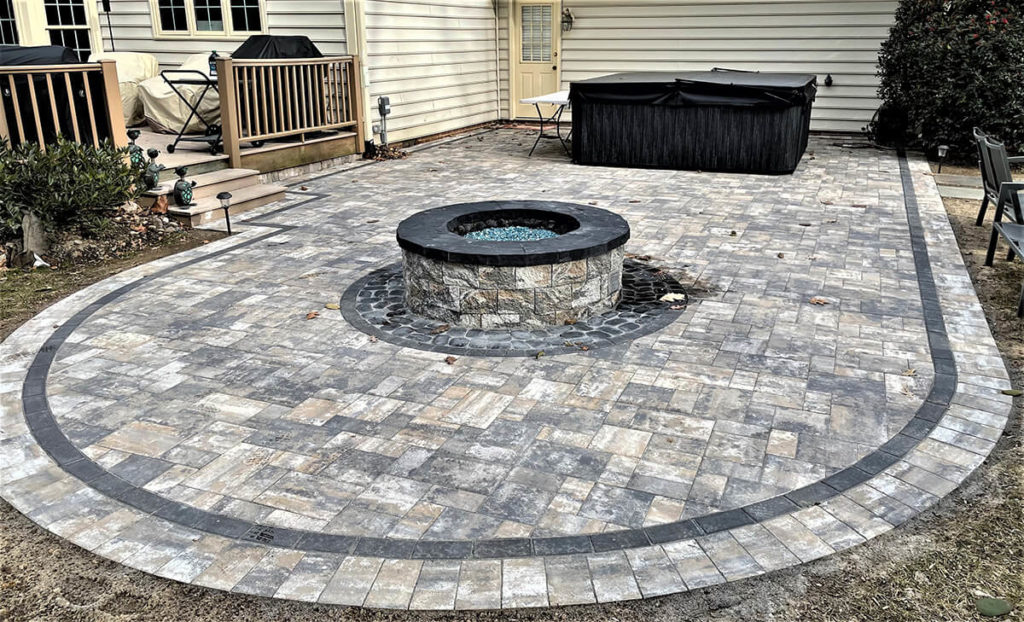 Backyard Paver Patio and Fire Pit in Arnold, MD