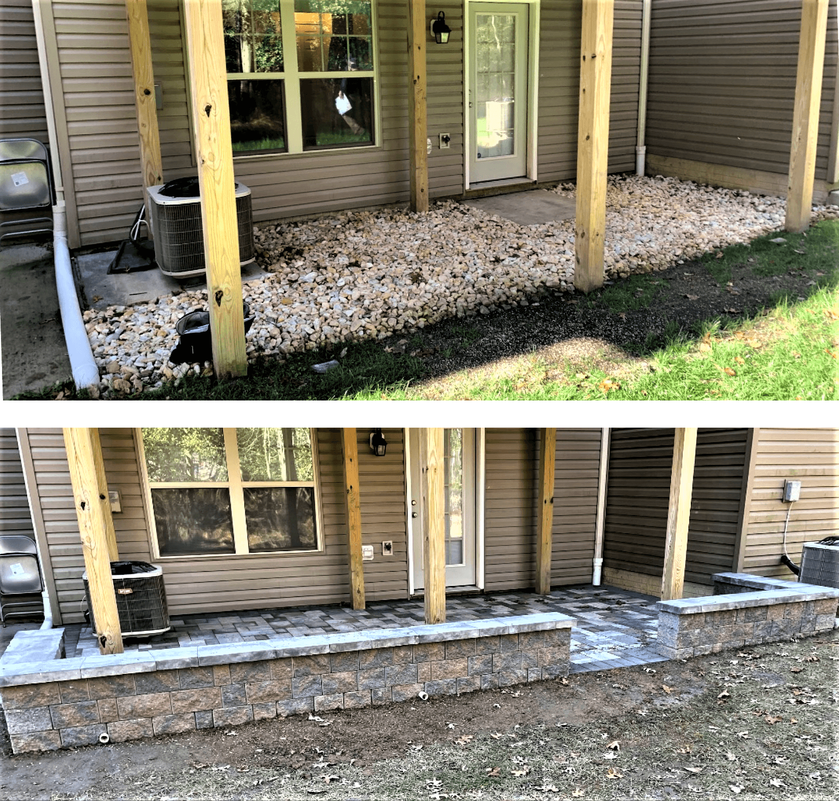 Townhouse UnderDeck Paver Patio in Glen Burnie, MD Three Little