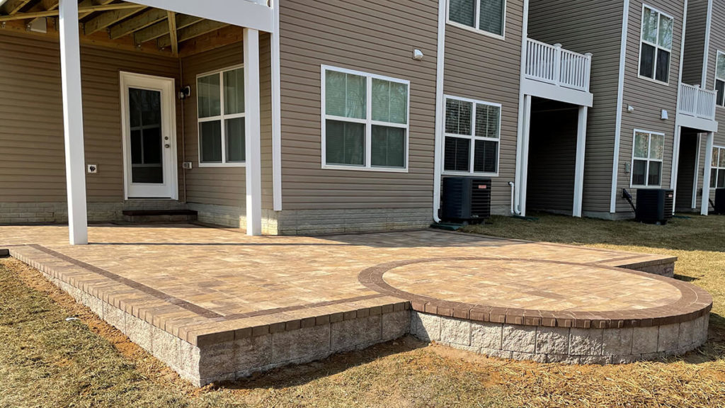 Townhome paver patio in gambrills