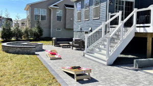 Backyard paver patio in Millersville
