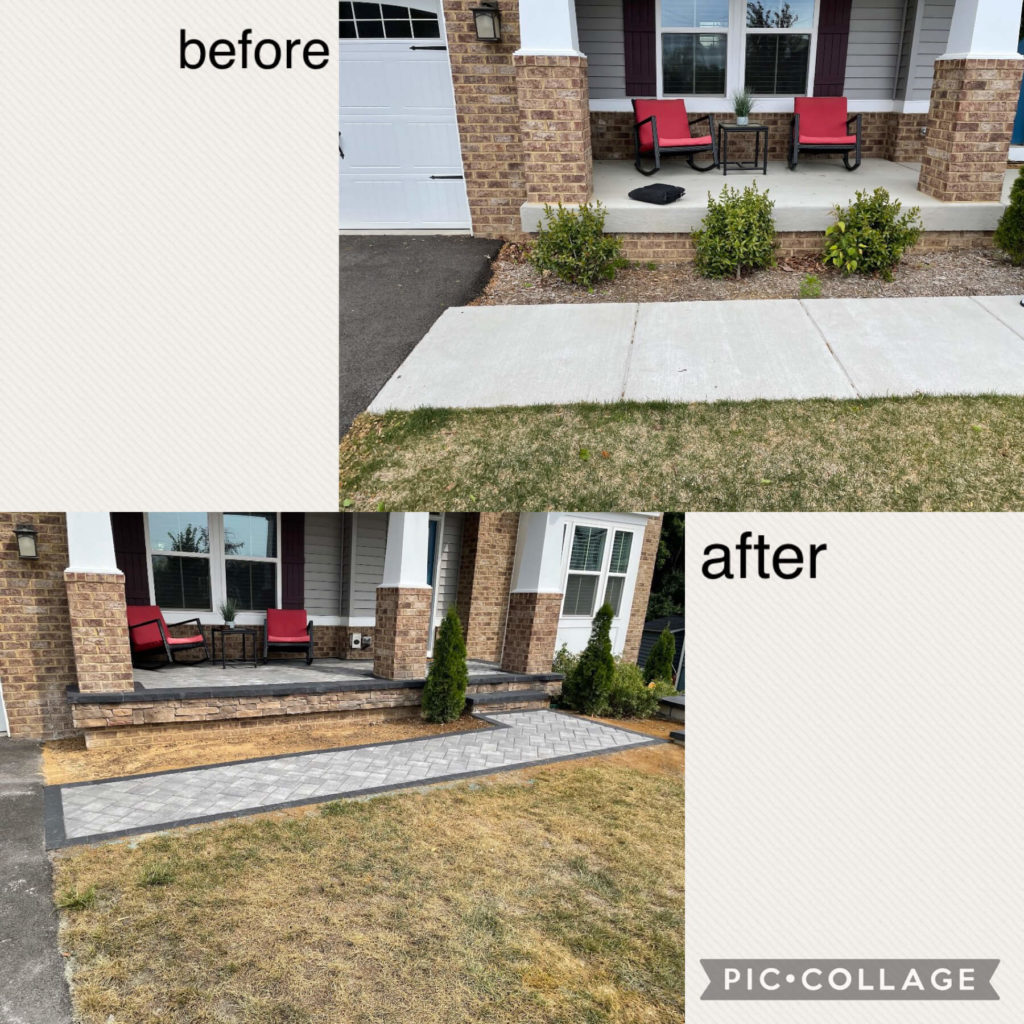 Odenton Paver Porch OverlayOdenton Paver Porch Overlay Before/After