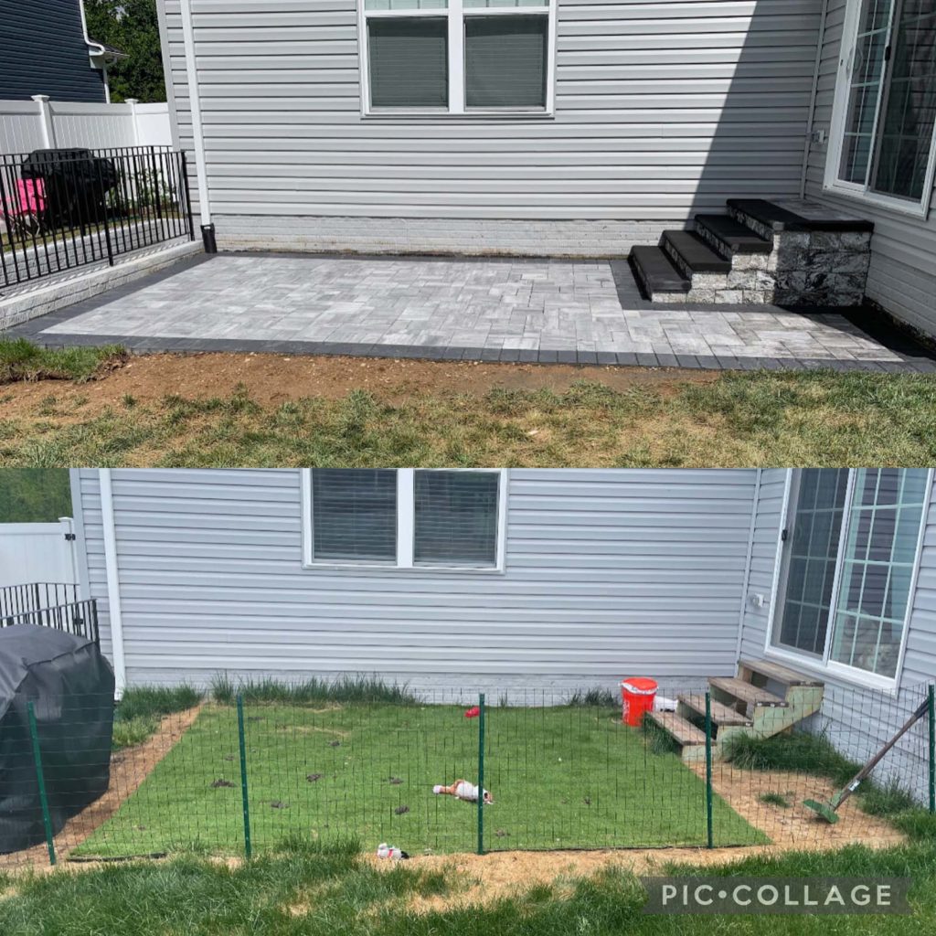 Millersville Paver Patio before and after