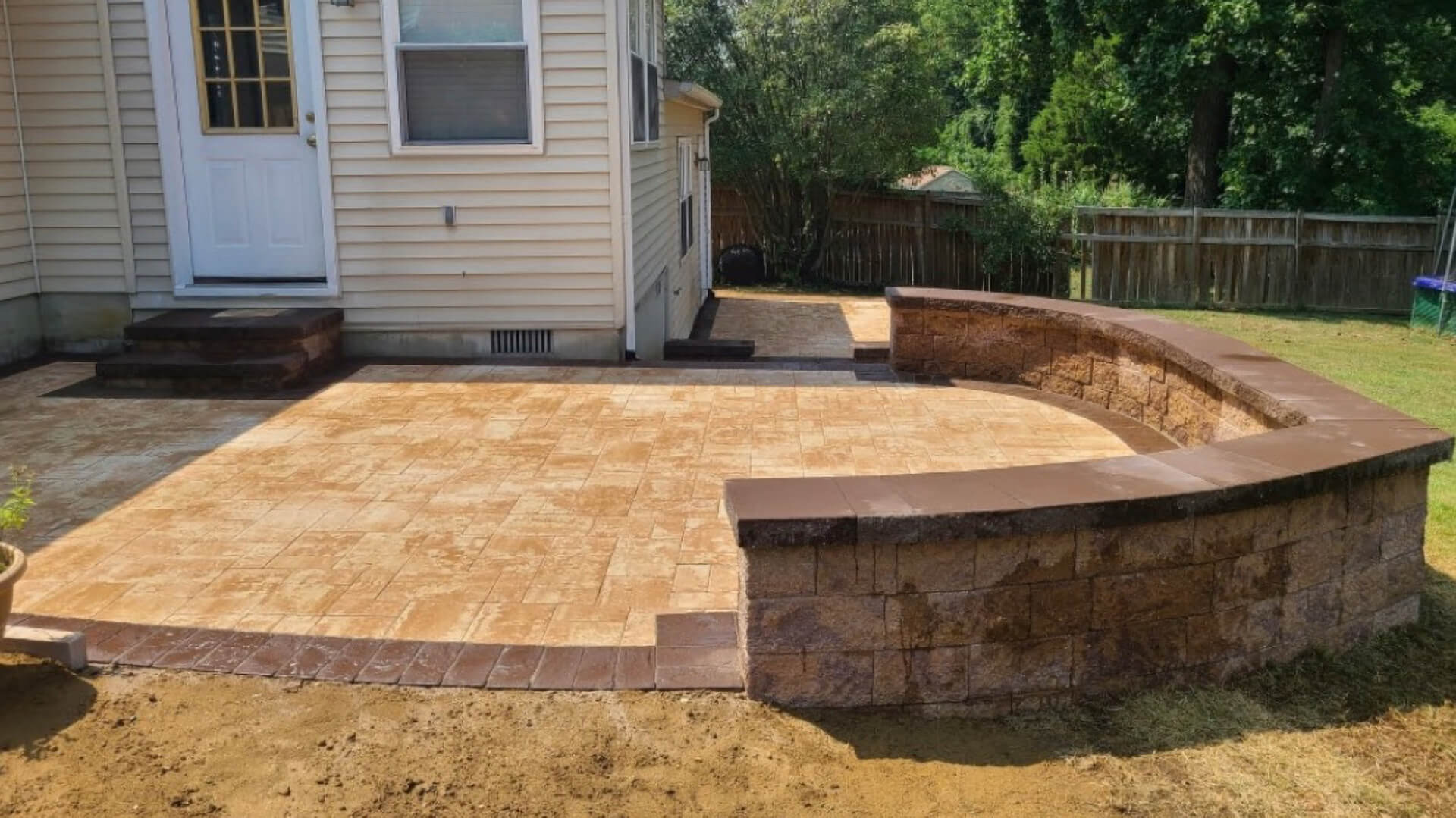 Curved Paver Patios in Arnold, MD - Three Little Birds Hardscaping ...