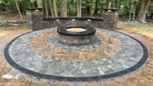 circle patio and fire pit in Annapolis