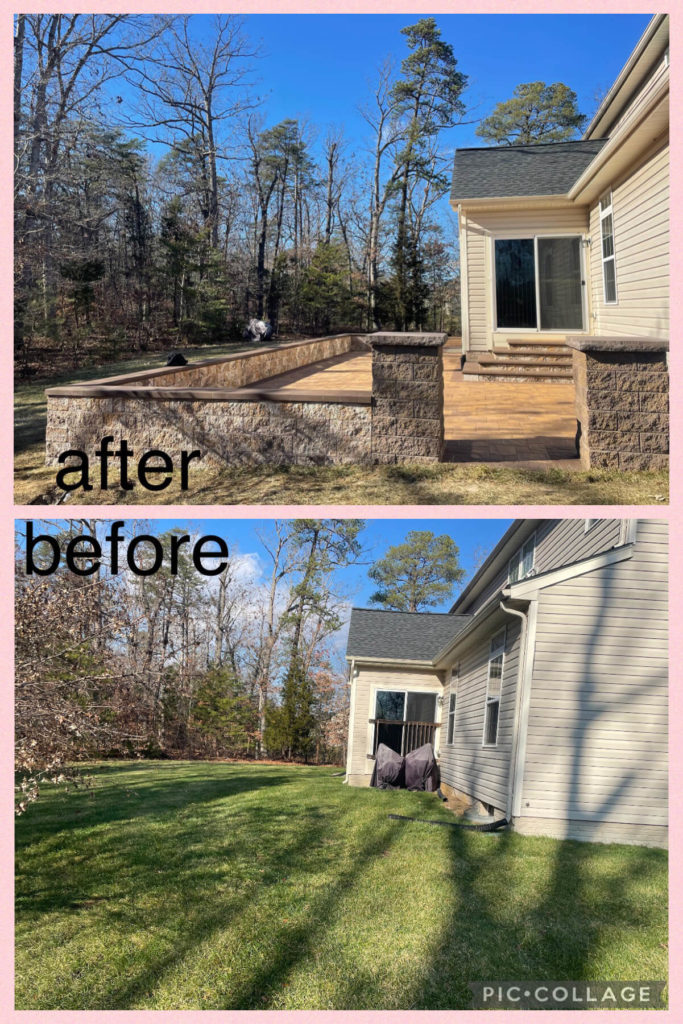 Brandywine Paver Patio before and after