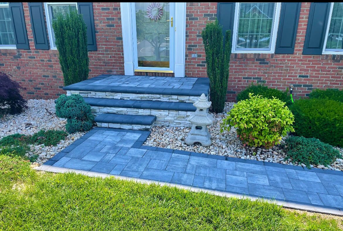 Paver Sidewalk and Paver Porch Overlay in Odenton Three Little Birds