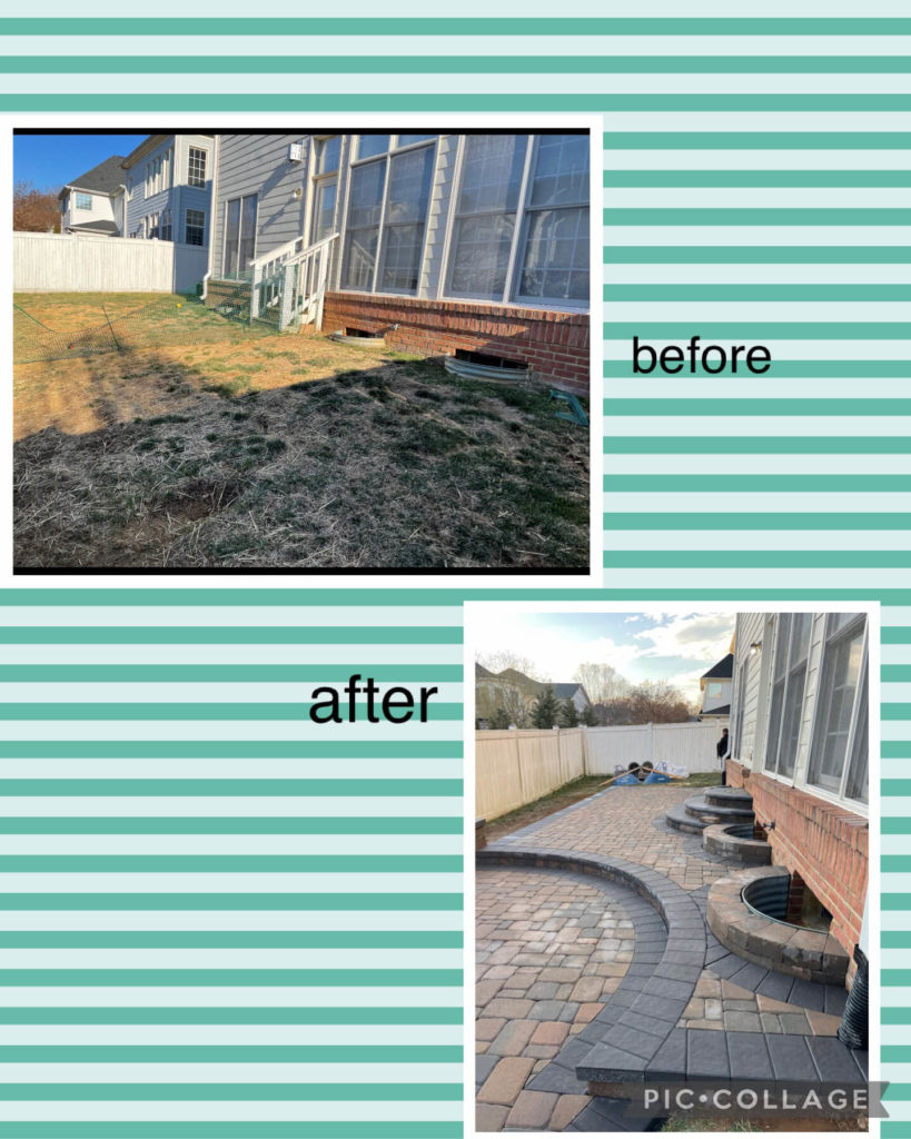 Annapolis Paver Patio Before and After