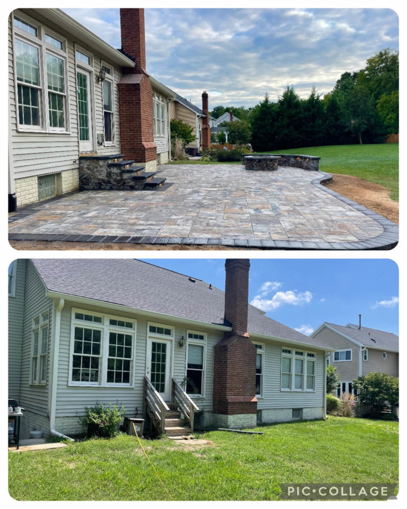Millersville Paver Patio and Fire Pit Before and After