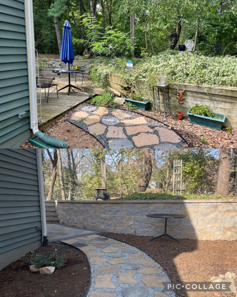 Photo inspiration: Visual Reference: Annapolis Md Paver Patio Retaining Wall And Steps Three Little