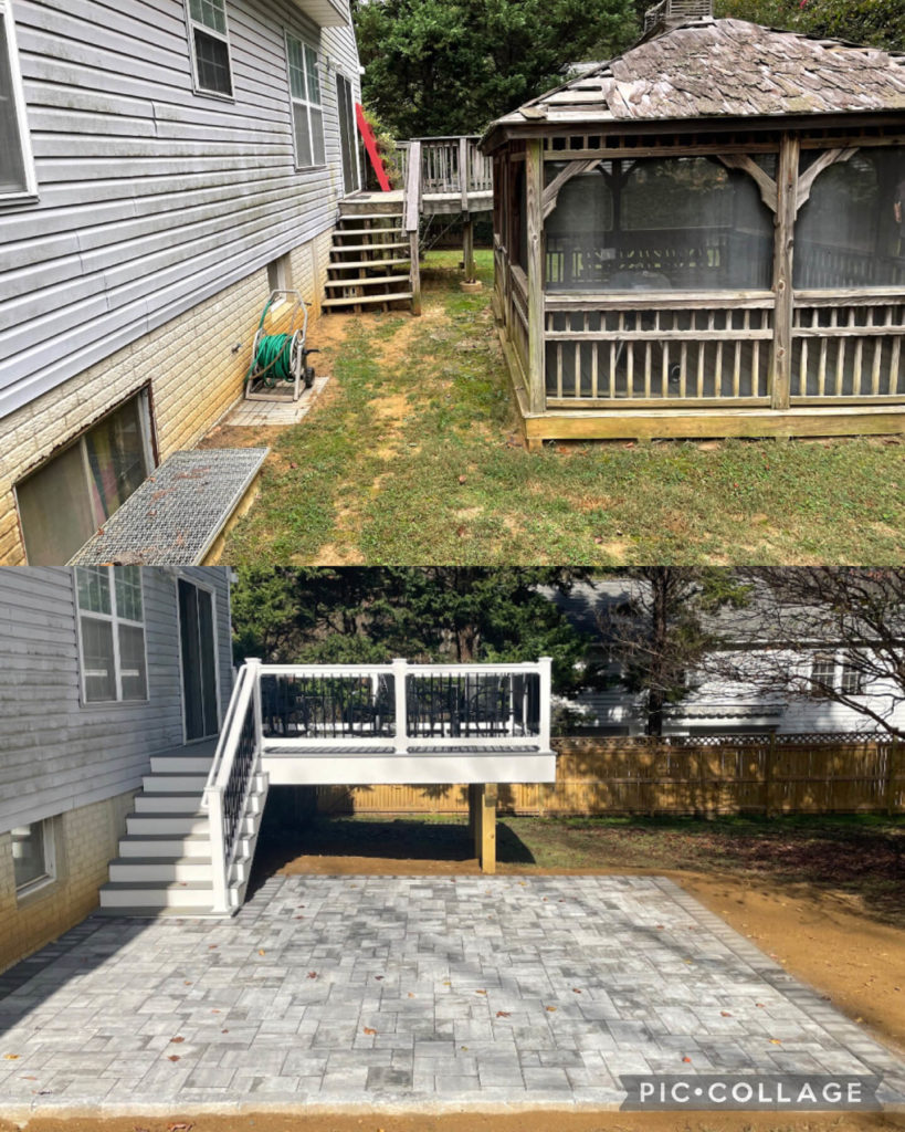 Paver Patio in Arnold, MD - before and after