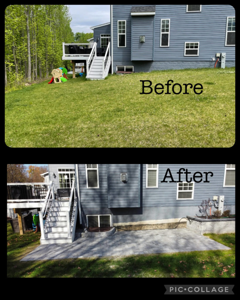 Millersville Paver Patio Before and After