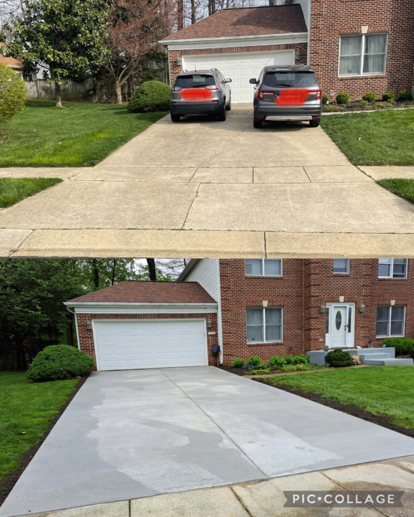 Odenton Concrete Driveway Before and After