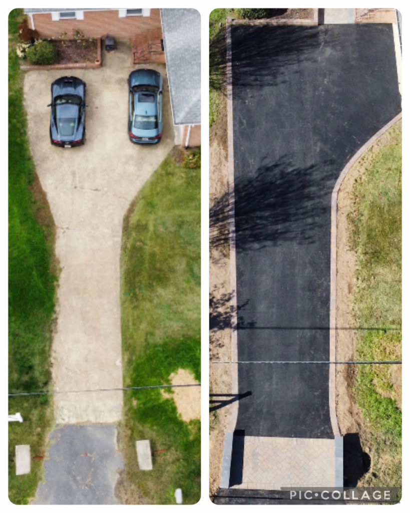 Stevensville Asphalt Driveway Before and After