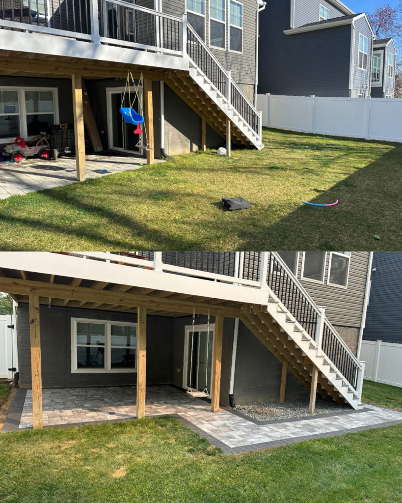 Millersville Paver Patio and Walkway Before and After
